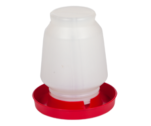 1 gallon gravity-fed bucket waterer, water bowl or water drinker for Cackellac shelter model 322